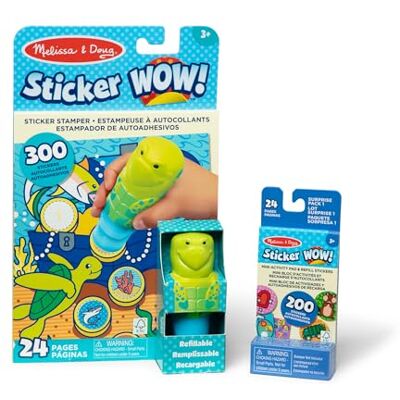 Spin Master Melissa & Doug Sticker Wow!™ Paquete de Tortugas de mar: Cuaderno de Actividades de 24 páginas, estampador de Pegatinas, 500 Pegatinas, Juguete de Manualidades para la manipulación, Coleccionable Spin Master Melissa & Doug Sticker Wow!™ Paquete de Tortugas de mar: Cuaderno de Actividades de 24 páginas, estampador de Pegatinas, 500 Pegatinas, Juguete de Manualidades para la manipulación, Coleccionable