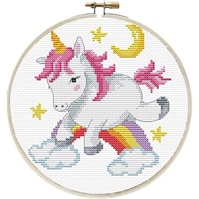 Pracht Creatives Hobby Ladybird Kit de punto de cruz con diseño de unicornio Frolic (15,2 cm de diámetro), juego completo de punto de cruz redondo, para manualidades para adultos y niños a partir de 8 años Pracht Creatives Hobby Ladybird Kit de punto de cruz con diseño de unicornio Frolic (15,2 cm de diámetro), juego completo de punto de cruz redondo, para manualidades para adultos y niños a partir de 8 años