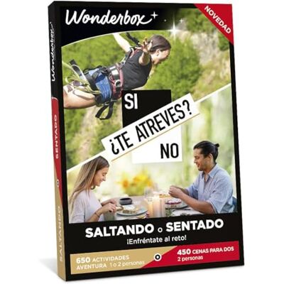 WONDERBOX Caja Regalo ¿Te Atreves? Saltando o Sentado para 1 o 2 WONDERBOX Caja Regalo ¿Te Atreves? Saltando o Sentado para 1 o 2