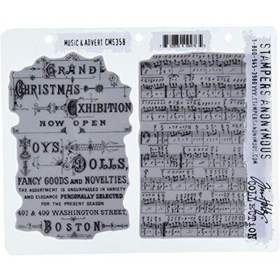 Stampers Anonymous ClingStamp TH Music & Advert Sellos, Multicolor, varias tallas Stampers Anonymous ClingStamp TH Music & Advert Sellos, Multicolor, varias tallas
