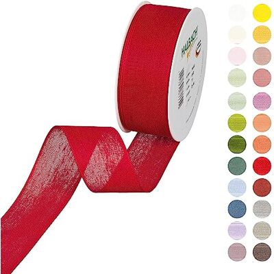 Halbach Seidenbänder Cinta de regalo Ancho 40 mm Longitud 25 m Cinta de lazo fabricada en Alemania Cintas de regalo en variedad de colores y anchos, perfecta para envolver y decorar, color: rojo Halbach Seidenbänder Cinta de regalo Ancho 40 mm Longitud 25 m Cinta de lazo fabricada en Alemania Cintas de regalo en variedad de colores y anchos, perfecta para envolver y decorar, color: rojo