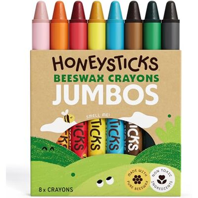 Honeysticks Ceras de Colores 100% Pura Cera de Abeja (8 Unidades, Finas) Naturales, No Tóxicas, Seguras para Niños, Hechas a Mano en Nueva Zelanda Honeysticks Ceras de Colores 100% Pura Cera de Abeja (8 Unidades, Finas) Naturales, No Tóxicas, Seguras para Niños, Hechas a Mano en Nueva Zelanda