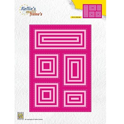 Nellie's Choice Rectángulo-30 Troqueles de Marco Múltiple-15,1 x 10,8 cm-para Hacer Tarjetas, Navidad, Scrapbooking, Manualidades, DIY, Rosa, 151x108mm Nellie's Choice Rectángulo-30 Troqueles de Marco Múltiple-15,1 x 10,8 cm-para Hacer Tarjetas, Navidad, Scrapbooking, Manualidades, DIY, Rosa, 151x108mm