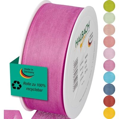 Halbach Seidenbänder Cinta de regalo Ancho 40 mm Longitud 25 m Cinta de lazo fabricada en Alemania Cintas de regalo en variedad de colores y anchos, perfecta para envolver y decorar, color: rosa Halbach Seidenbänder Cinta de regalo Ancho 40 mm Longitud 25 m Cinta de lazo fabricada en Alemania Cintas de regalo en variedad de colores y anchos, perfecta para envolver y decorar, color: rosa