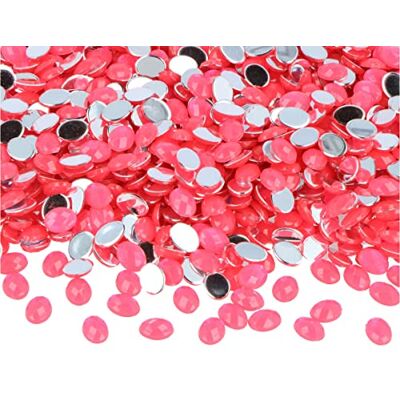 Innspiro - Z2100808 - rosa neón ovalado 6 x 8 mm piedras decorativas acrílicas Innspiro - Z2100808 - rosa neón ovalado 6 x 8 mm piedras decorativas acrílicas