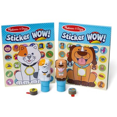 Melissa & Doug Sticker Wow Mascotas (Perro y Gato) Paquete Especial, Manualidades Coleccionables – 2 Cuadernos de Actividades, 2 Estampadores de Pegatinas, 2 Montones de Calcomanias Extra Melissa & Doug Sticker Wow Mascotas (Perro y Gato) Paquete Especial, Manualidades Coleccionables – 2 Cuadernos de Actividades, 2 Estampadores de Pegatinas, 2 Montones de Calcomanias Extra