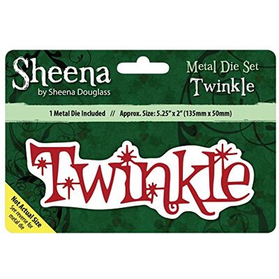 Sheena Douglass "Twinkle Troquel del sentimiento de Navidad, Color Plateado Sheena Douglass "Twinkle Troquel del sentimiento de Navidad, Color Plateado