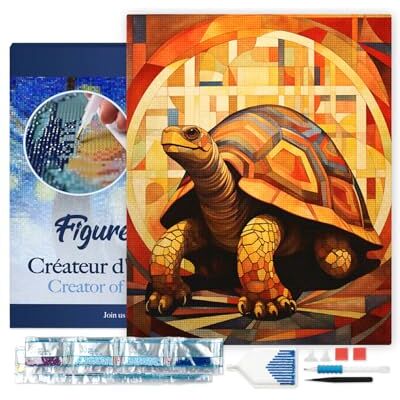 Diamond Painting Kit completo con marco Cuadro 40x50cm de Pintura de Diamante Bastidor montado diamantes cuadrados Tortuga Art Deco 5D DIY Manualidades Adultos Diamond Painting Kit completo con marco Cuadro 40x50cm de Pintura de Diamante Bastidor montado diamantes cuadrados Tortuga Art Deco 5D DIY Manualidades Adultos