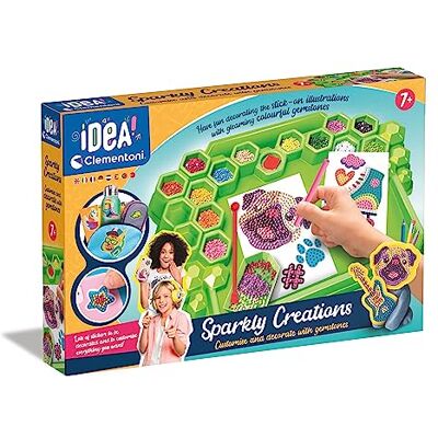 Clementoni IDEA Gemas de colores deslumbrantes para crear preciosas pegatinas 3D Clementoni IDEA Gemas de colores deslumbrantes para crear preciosas pegatinas 3D