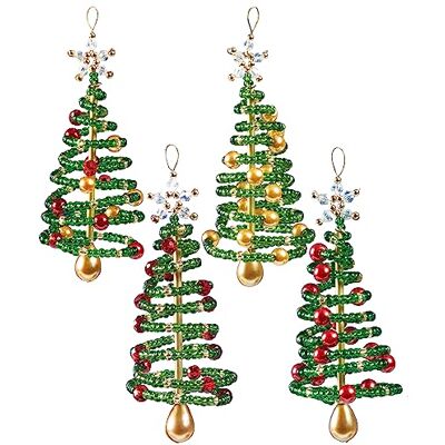 Solid Oak Inc. Adornos para árbol de Navidad 4-Pk - Christmas Tree Decorations Solid Oak Inc. Adornos para árbol de Navidad 4-Pk - Christmas Tree Decorations