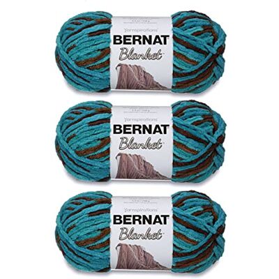 Bernat Manta de hilo de madera de mallard – 3 unidades de 150 g/5.3 oz – poliéster, 6 súper voluminosos – 108 yardas – Tejido de ganchillo/ganchillo Bernat Manta de hilo de madera de mallard – 3 unidades de 150 g/5.3 oz – poliéster, 6 súper voluminosos – 108 yardas – Tejido de ganchillo/ganchillo