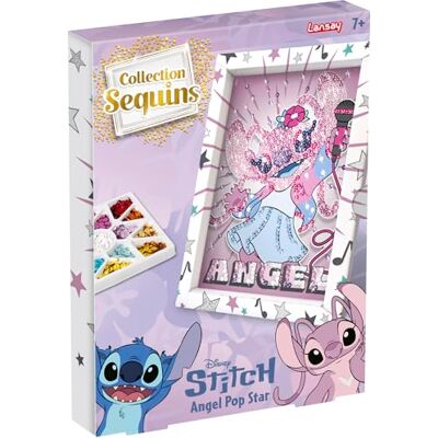 Lansay – COLLECTION SEQUINS – Disney Stitch Angel Pop Star – Cuadro creativo para niños desde 7 años con lentejuelas – Actividad manual DIY sin pantallas – Decoración habitación infantil Lansay – COLLECTION SEQUINS – Disney Stitch Angel Pop Star – Cuadro creativo para niños desde 7 años con lentejuelas – Actividad manual DIY sin pantallas – Decoración habitación infantil