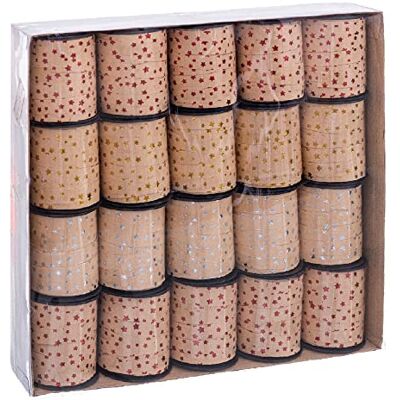 Fantastiko Exp.20 Rollo Cintas Kraft Estrellas-3col Fantastiko Exp.20 Rollo Cintas Kraft Estrellas-3col