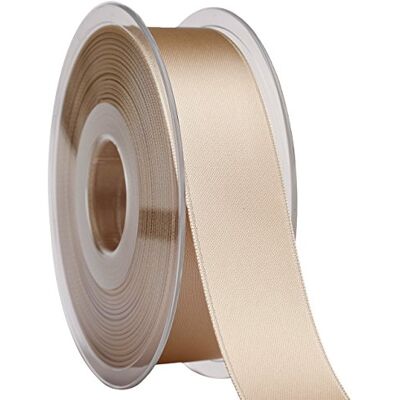 Morex 035 satén suizo, poliéster, beige, 2.5 cm x 27 yardas Morex 035 satén suizo, poliéster, beige, 2.5 cm x 27 yardas