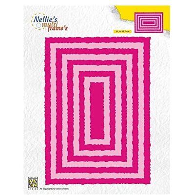 Nellie's Choice Rectángulo-9 Troqueles de Marco Múltiple-11,3 x 15,7 cm-para Hacer Tarjetas, Navidad, Scrapbooking, Manualidades, DIY, Rosa, 113x157mm Nellie's Choice Rectángulo-9 Troqueles de Marco Múltiple-11,3 x 15,7 cm-para Hacer Tarjetas, Navidad, Scrapbooking, Manualidades, DIY, Rosa, 113x157mm