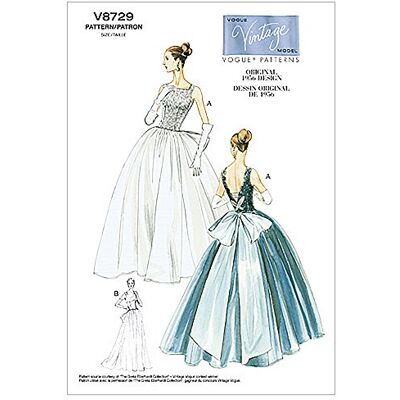 Patrón de Costura Vestido Vintage para Mujer - 8729 Patrón de Costura Vestido Vintage para Mujer - 8729