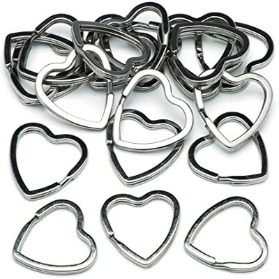 Baker Ross - Anillas de Metal com Forma de Corazón (Pack de 20) Anillas de Metal Perfectas Para Colgar en Llaveros Baker Ross - Anillas de Metal com Forma de Corazón (Pack de 20) Anillas de Metal Perfectas Para Colgar en Llaveros