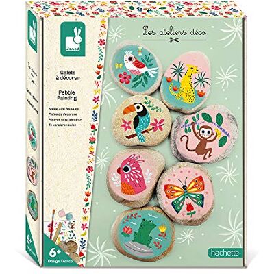Janod Piedras para Decorar Les Ateliers Déco Kit Infantil de Manualidades Creativas Desarrolla la Motricidad Fina y la Concentración A Partir de 6 Años, Janod Piedras para Decorar Les Ateliers Déco Kit Infantil de Manualidades Creativas Desarrolla la Motricidad Fina y la Concentración A Partir de 6 Años,