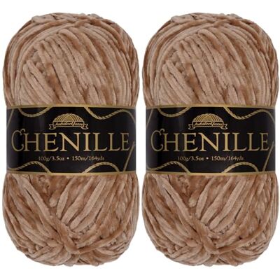 BambooMN JubileeYarn Hilo de chenilla, peso peinado, 100 g/madeja (2 madejas, 103 cannoli) BambooMN JubileeYarn Hilo de chenilla, peso peinado, 100 g/madeja (2 madejas, 103 cannoli)