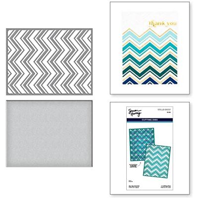 Spellbinders Troqueles grabados en zig zag Chevron de The Photosynthesis Collection por Simon Hurley, metal, ONE Spellbinders Troqueles grabados en zig zag Chevron de The Photosynthesis Collection por Simon Hurley, metal, ONE