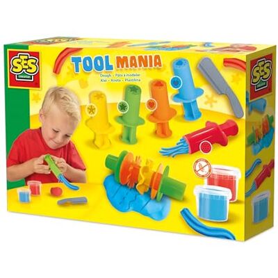 Creative Juego de Herramientas para Masa, Kit de Juego Creativo para niños a Partir de 2 años, Incluye Herramientas, Masa Lavable y sin Gluten en Rojo y Azul, 2 macetas Creative Juego de Herramientas para Masa, Kit de Juego Creativo para niños a Partir de 2 años, Incluye Herramientas, Masa Lavable y sin Gluten en Rojo y Azul, 2 macetas