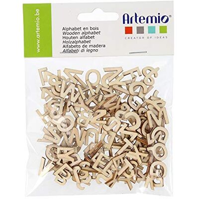 Artemio Alfabeto de Madera (Letras mayúsculas, 1,3 cm), Color Beige Artemio Alfabeto de Madera (Letras mayúsculas, 1,3 cm), Color Beige