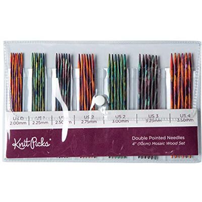 Knit Picks Juego de agujas de tejer de madera de doble punta (Mosaico de 10 cm) Knit Picks Juego de agujas de tejer de madera de doble punta (Mosaico de 10 cm)