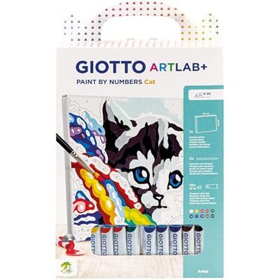 Giotto Set Creativo, Artlab+ Pintar por Números Cat, Caja de Cartón, 14 Unidades Giotto Set Creativo, Artlab+ Pintar por Números Cat, Caja de Cartón, 14 Unidades