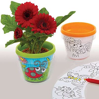 Baker Ross Macetascon Insectos para Colorear Juego de 2 Baker Ross Macetascon Insectos para Colorear Juego de 2