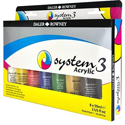 Daler Rowney System 3 Set Selection 8x59 ml Daler Rowney System 3 Set Selection 8x59 ml