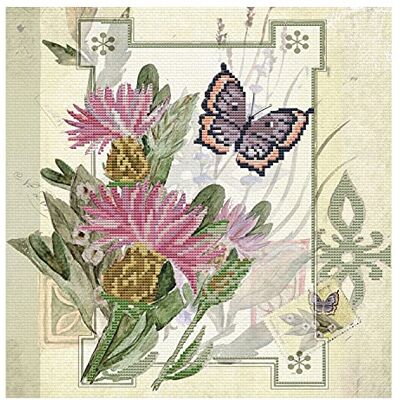 Pracht Creatives Hobby Ladybird Kit completo de punto de cruz (32,2 x 32,2 cm), diseño de ramo de histas, para adultos y niños a partir de 8 años Pracht Creatives Hobby Ladybird Kit completo de punto de cruz (32,2 x 32,2 cm), diseño de ramo de histas, para adultos y niños a partir de 8 años