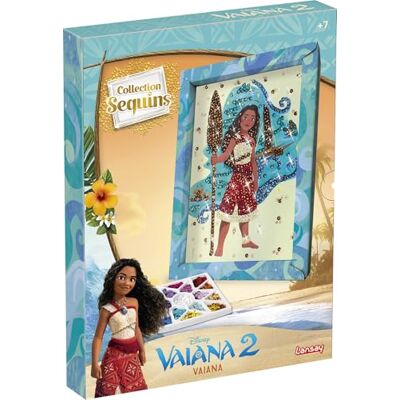 Lansay COLLECTION SEQUINS Disney Vaiana 2 Cuadro sequins para decorar Actividad manual creativa para niños desde 7 años Ilustración Vaiana con marco y alfileres Lansay COLLECTION SEQUINS Disney Vaiana 2 Cuadro sequins para decorar Actividad manual creativa para niños desde 7 años Ilustración Vaiana con marco y alfileres