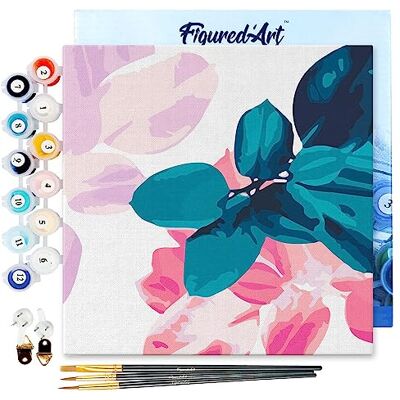 ART Mini Pintar por Números 20x20cm con marco para Adultos Vegetación 2 Manualidades con pintura acrílica Kit Cuadro DIY completo ART Mini Pintar por Números 20x20cm con marco para Adultos Vegetación 2 Manualidades con pintura acrílica Kit Cuadro DIY completo