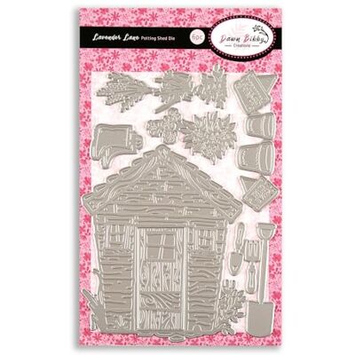 Dawn Bibby Creations Lavender Lane Troquel para cobertizo, tamaño A5, metal Dawn Bibby Creations Lavender Lane Troquel para cobertizo, tamaño A5, metal