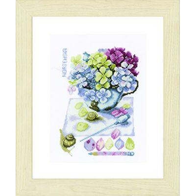 Lanarte Hortensia Adia Kit de Punto de Cruz Lanarte Hortensia Adia Kit de Punto de Cruz