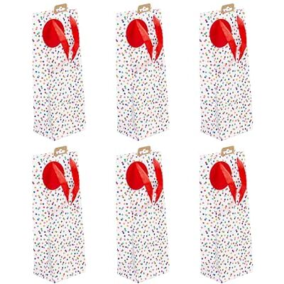 Eurowrap Clairefontaine – Juego de 6 bolsas de regalo Excellia – Tamaño botella – Tamaño: 12,7 x 9 x 35,5 cm – 210 g – Diseño: lunares multicolor sobre fondo blanco – Embalaje de regalo, botella Eurowrap Clairefontaine – Juego de 6 bolsas de regalo Excellia – Tamaño botella – Tamaño: 12,7 x 9 x 35,5 cm – 210 g – Diseño: lunares multicolor sobre fondo blanco – Embalaje de regalo, botella