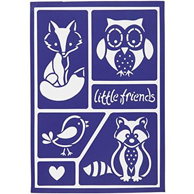 Viva Decor Plantilla flexible de 21 x 14,8 cm, Plantillas Stencil, diseño de amigos pequeños, 1 unidad Viva Decor Plantilla flexible de 21 x 14,8 cm, Plantillas Stencil, diseño de amigos pequeños, 1 unidad