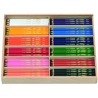 Lápices Triangulares Ferby Colores Metálicos - Paquete Escolar 144 Lápices Triangulares Ferby Colores Metálicos - Paquete Escolar 144