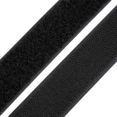 cyclingcolors 1x Rollo de scratch hook loop gancho cinta 38 mm 25 metros auto agarre organizador sujetacables tira enganche bolsa prenda correa poliamida, Negro cyclingcolors 1x Rollo de scratch hook loop gancho cinta 38 mm 25 metros auto agarre organizador sujetacables tira enganche bolsa prenda correa poliamida, Negro