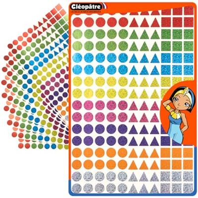 Cléopâtre CLEOPATRE – Gomets Pegatinas Geométricas Holográficas – 8 colores – Paquete de 10 hojas (1760 pegatinas) Cléopâtre CLEOPATRE – Gomets Pegatinas Geométricas Holográficas – 8 colores – Paquete de 10 hojas (1760 pegatinas)