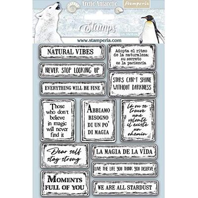 Stamperia SELLO CAUCHO TEXTOS 14x18 CM ARCTIC Stamperia SELLO CAUCHO TEXTOS 14x18 CM ARCTIC