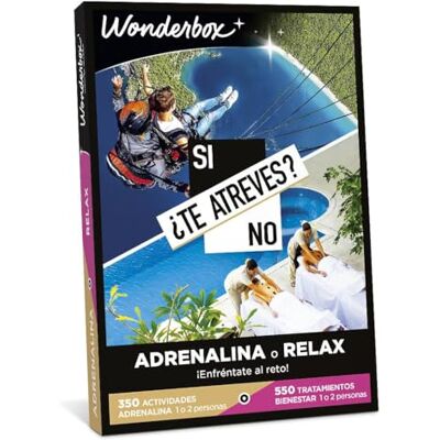 WONDERBOX Caja Regalo ¿Te Atreves? Adrenalina o Relax para 1 o 2 WONDERBOX Caja Regalo ¿Te Atreves? Adrenalina o Relax para 1 o 2