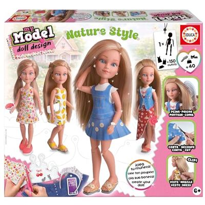 Educa My Model Doll Design Nature Style Kit de Diseño de Moda para Muñeca Articulada CREA tu Propia Ropa y Peinados Manualidad para niños a Partir 6 7 8 años () Educa My Model Doll Design Nature Style Kit de Diseño de Moda para Muñeca Articulada CREA tu Propia Ropa y Peinados Manualidad para niños a Partir 6 7 8 años ()