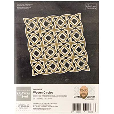 Couture Creations Troquel de Papel de Aluminio Cortado, Fondo de círculos Tejidos, talla única Couture Creations Troquel de Papel de Aluminio Cortado, Fondo de círculos Tejidos, talla única