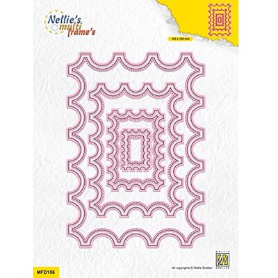 Nellie's Choice Rectángulo-8 Troqueles de Marco Múltiple-10,3 x 14,6 cm-para Hacer Tarjetas, Navidad, Scrapbooking, Manualidades, DIY, Rosa, 103x146mm Nellie's Choice Rectángulo-8 Troqueles de Marco Múltiple-10,3 x 14,6 cm-para Hacer Tarjetas, Navidad, Scrapbooking, Manualidades, DIY, Rosa, 103x146mm