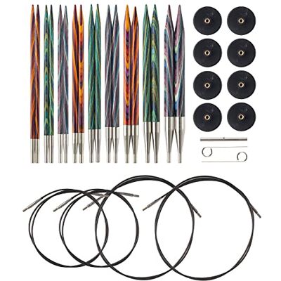 Knit Picks Options Juego de agujas de tejer intercambiables de madera US 4-11 (Mosaico) Knit Picks Options Juego de agujas de tejer intercambiables de madera US 4-11 (Mosaico)
