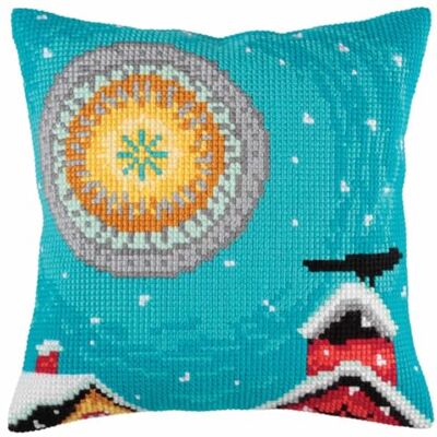 Kit de cojín de punto de cruz Sun, artículo 5 349 Colección D'Art Tamaño 40x40 cm. Kit de cojín de punto de cruz Sun, artículo 5 349 Colección D'Art Tamaño 40x40 cm.