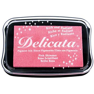 Rayher Delicata Almohadilla metálica para sellos, color rosa pálido, 9,9 x 6,8 x 1,9 cm, talla L, color rosa pálido Rayher Delicata Almohadilla metálica para sellos, color rosa pálido, 9,9 x 6,8 x 1,9 cm, talla L, color rosa pálido