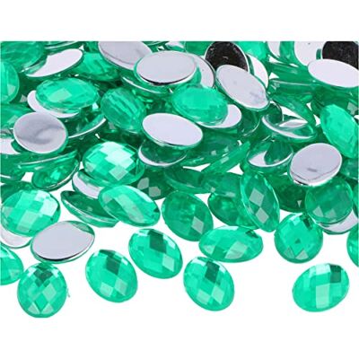 Innspiro - Z2101805 - Verde oval 13x18mm - Piedras acrílicas Innspiro - Z2101805 - Verde oval 13x18mm - Piedras acrílicas