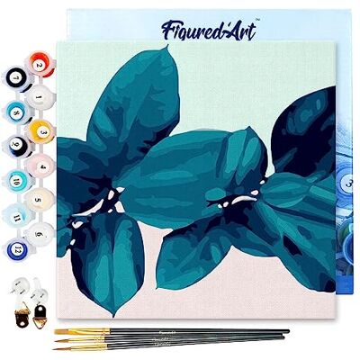 ART Mini Pintar por Números 20x20cm con marco para Adultos Vegetación Manualidades con pintura acrílica Kit Cuadro DIY completo ART Mini Pintar por Números 20x20cm con marco para Adultos Vegetación Manualidades con pintura acrílica Kit Cuadro DIY completo